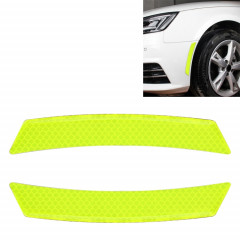 2 pcs auto-styling de roue sourcil autocollant décoratif bande décorative (vert)