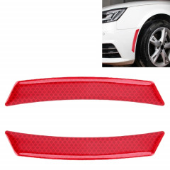 2 pcs auto-styling roue sourcil autocollant décoratif bande décorative (rouge)