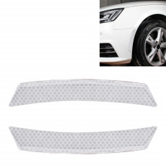 2 pcs auto-styling de roue sourcil autocollant décoratif bande décorative (blanc)