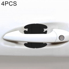 4 PCS Car-Styling Poignée de porte de voiture autocollant résistant aux rayures (noir)