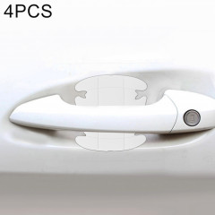 4 PCS poignée de porte de voiture style voiture autocollant résistant aux rayures (blanc)