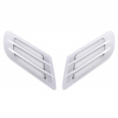 2pcs style euro en métal flux décoratif prise d'air turbo capot capuchon côté couvercle de la grille d'aération avec autocollant auto-adhésif (gris)