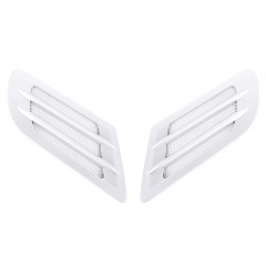 2pcs style euro en métal flux d'air décoratif entrée turbo capuchon capot couvercle de ventilation latérale avec autocollant auto-adhésif (argent)