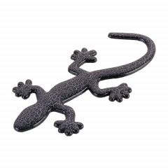 Autocollant décoratif de voiture en métal en forme de gecko (noir)