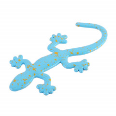 Autocollant décoratif de voiture en métal en forme de gecko (bleu foncé + bleu bébé)