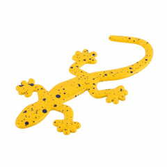 Autocollant décoratif de voiture en métal en forme de gecko (jaune)