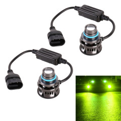 1 paire 9006 27W / DC12V Carreaux LED en alliage en aluminium (vert citron)
