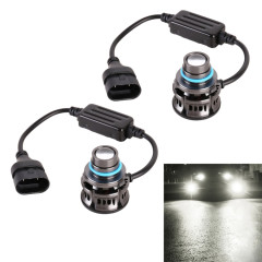 1 paire 9005 27W / DC12V Car phare de LED clignotant en alliage en alliage (lumière blanche)