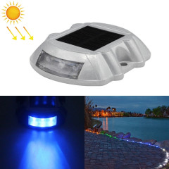 Lumière solaire de goujon de route de fer à cheval Lumière de guidage de voiture Lumière de décélération de route, Version lumineuse clignotante (bleu)