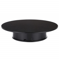 25cm 360 degrés de plateau tournant électrique support d'affichage vidéo accessoires de prise de vue plateau tournant pour la photographie, charge 3 kg, alimenté par batterie (noir)