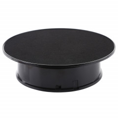 20cm 360 degrés Tourne-disque électrique rotatif présentoir photographie accessoires de prise de vue vidéo plateau tournant, charge 1,5 kg, alimenté par batterie et USB (noir)