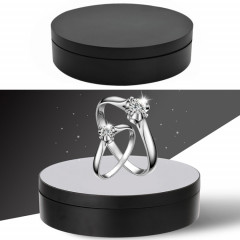 13,8 cm USB charge Smart 360 degrés rotatif plateau d'affichage présentoir vidéo accessoires de prise de vue plateau tournant pour la photographie, charge 3 kg (noir)