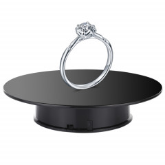 25cm 360 degrés rotation rotative rotative de rotation plate-forme plate-forme de tournage de tournage vidéo des accessoires plateau tournant pour la photographie, charge 3 kg, alimenté par batterie (noir)