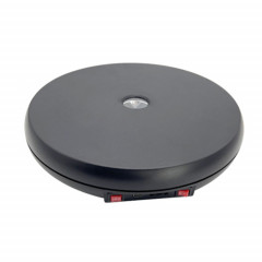 Présentoir rotatif électrique à lumière LED de 25 cm (noir)