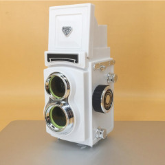 Accessoires de studio photo de modèle d'appareil photo reflex numérique portable rétro factice non fonctionnel (blanc)