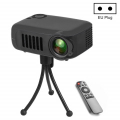 A2000 Portable Projecteur 800 Lumen LCD Home Theatre Video Projecteur, support 1080p, plug (noir)