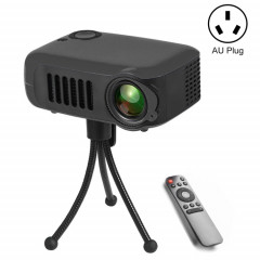 A2000 Portable Projecteur 800 Lumen LCD Home Theatre Video Projecteur, Support 1080p, AU Plug (noir)