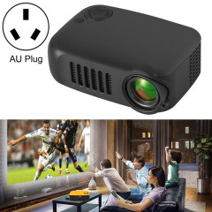 A2000 1080P Mini projecteur portable intelligent pour enfants, prise AU (noir)