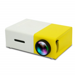 YG300 400LM Portable Mini Home Cinéma LED Projecteur avec télécommande, support HDMI, AV, SD, interfaces USB (jaune)