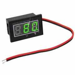 V40D Écran de lumière verte 2 fils mini-mètre de tension numérique étanche IPX4, tension de mesure: CC 15-120V
