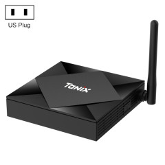 TANIX TX6s 4K Smart TV BOX Android 10 Lecteur multimédia avec télécommande, Quad Core Allwinner H616, sans fonction Bluetooth, RAM : 2 Go, ROM : 8 Go, WiFi 2,4 GHz, prise US