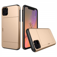 Étui de protection blindé antichoc avec emplacement pour carte pour iPhone 11 Pro Max (or)