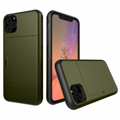 Étui de protection blindé antichoc avec emplacement pour carte pour iPhone 11 Pro Max (vert armée)