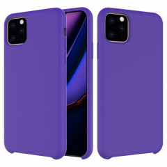 Coque antichoc en silicone liquide de couleur unie pour iPhone 11 Pro Max (Violet)