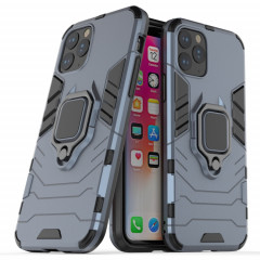 Panther PC + TPU - Étui de protection antichoc avec support d'anneau magnétique pour iPhone 11 Pro (Gris)