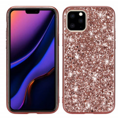 Étui de protection TPU antichoc en poudre scintillant pour iPhone 11 Pro Max (or rose)