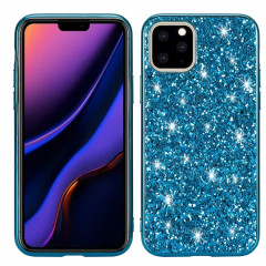 Étui de protection TPU antichoc en poudre scintillant pour iPhone 11 Pro Max (bleu)