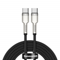 Baseus CATJK-D01 Cafule Series 100W Type-C / USB-C vers Type-C / USB-C Câble de données de charge métallique, longueur: 2 m (noir)