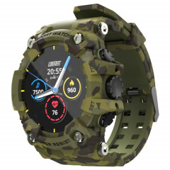 Lokmat ATTACK 1,28 pouces TFT LCD montre intelligente, moniteur de sommeil de soutien / moniteur de fréquence cardiaque / tensiomètre (vert camouflage)