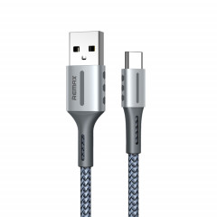 Remax RC-003a 2.4A Type-C / USB-C Barrett Series Charging Data Cable, Length: 1m(Silver)