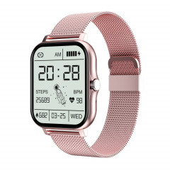 GT20 1.69 pouces TFT Screen Smart Watch Smart Watch, Contrôle de la musique Support / Bluetooth Call / Surveillance de la fréquence cardiaque / Surveillance de la pression artérielle, Style: Sangle d'acier (rose)