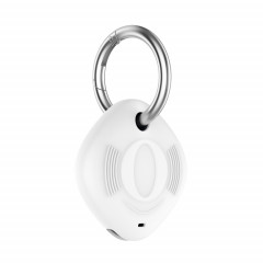 Etui de protection de protection de silicone portable anti-perte de traqueur pour Samsung Galaxy Smart Tag (Blanc)