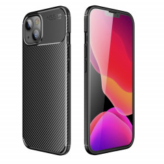 Texture en fibre de carbone Coque TPU antichoc pour iPhone 13 (noir)