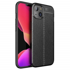 Cas de TPU TPU Texture de Litchi pour iPhone 13 (Noir)