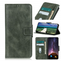 Mirren Crazy Horse Texture Horizontale Flip Cuir Case avec porte-cartes et portefeuille pour iPhone 13 (vert)