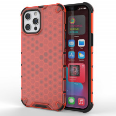 Étui de protection PC + TPU de nid d'abeilles antichoccle pour iPhone 13 Pro (rouge)