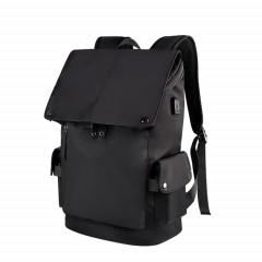 Sac à dos pour ordinateur portable universel universel SJ02 13-15.6 pouces avec port de chargement USB (noir)