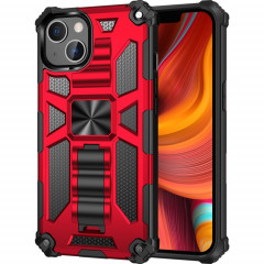 ARMOUR PHOTO TPU + PC Cas de protection magnétique avec support pour iPhone 13 mini (rouge)