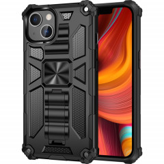 Armure antichoc TPU + PC Cas de protection magnétique avec support pour iPhone 13 (noir)