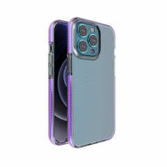TPU Cas de protection antichoc double couleur pour iPhone 13 Pro (violet)