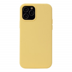 Couleur de couleur solide Silicone de protection antichoc pour iPhone 13 (jaune)