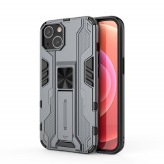 Étui de protection Supersonic PC + TPU anti-choc avec support pour iPhone 13 (gris)