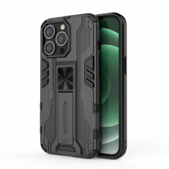 PC + TPU Cas de protection anti-choc de TPU avec support pour iPhone 13 Pro (Noir)