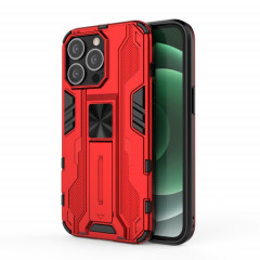 Étui de protection Supersonic PC + TPU anti-choc avec support pour iPhone 13 Pro (rouge)