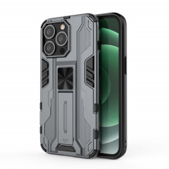 Étui de protection anti-chocs Supersonic PC + TPU avec support pour iPhone 13 Pro (gris)