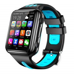 W5 1.54 pouces Screen Full-Fit Screen Dual Cameras Smart Phone Watch, Prise en charge de la carte SIM / Suivi GPS / Trajectoire en temps réel / Surveillance de la température, 2GB + 16 Go (Bleu noir)